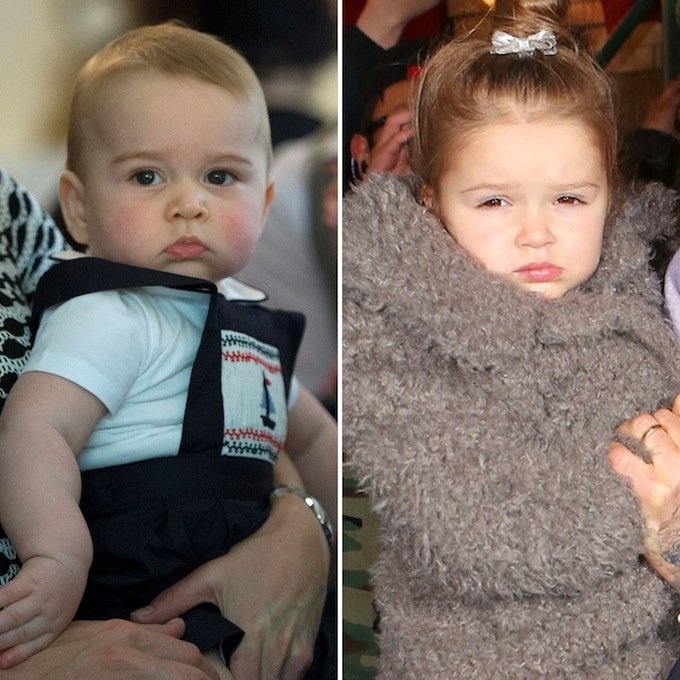  Prinţul George şi Harper Beckham, copiii vedetă preferaţi de britanici