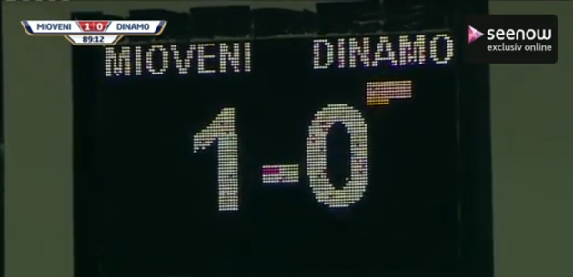  Dinamo a fost eliminată de CS Mioveni în optimile Cupei României