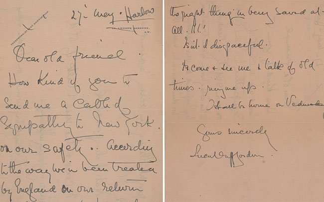  O scrisoare a unei supravieţuitoare de pe Titanic, scoasă la licitaţie