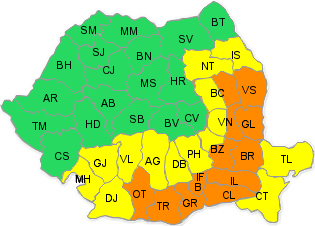  Iasul, intre verde si portocaliu. Distributia codului de canicula in Moldova