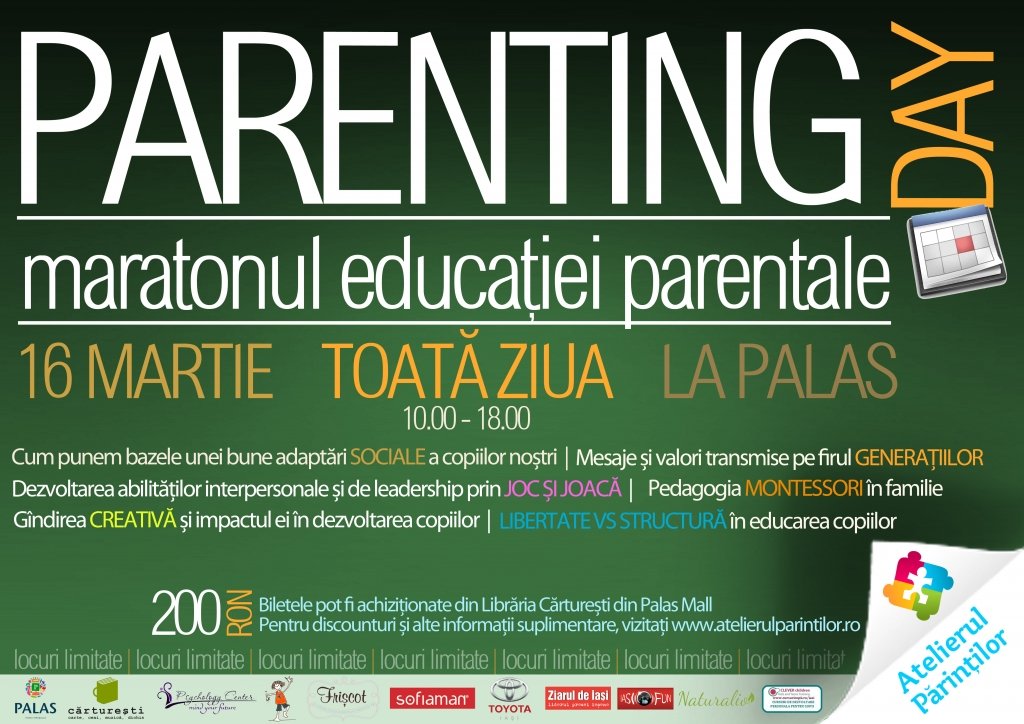  Mai sunt opt zile pana la conferinta dedicata educatiei parentale!