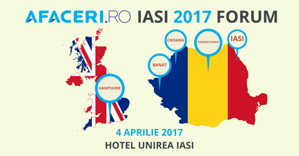  Forumul Afaceri.ro Iași 2017 va avea loc marți, 4 aprilie 2017, la Hotel Unirea Iași