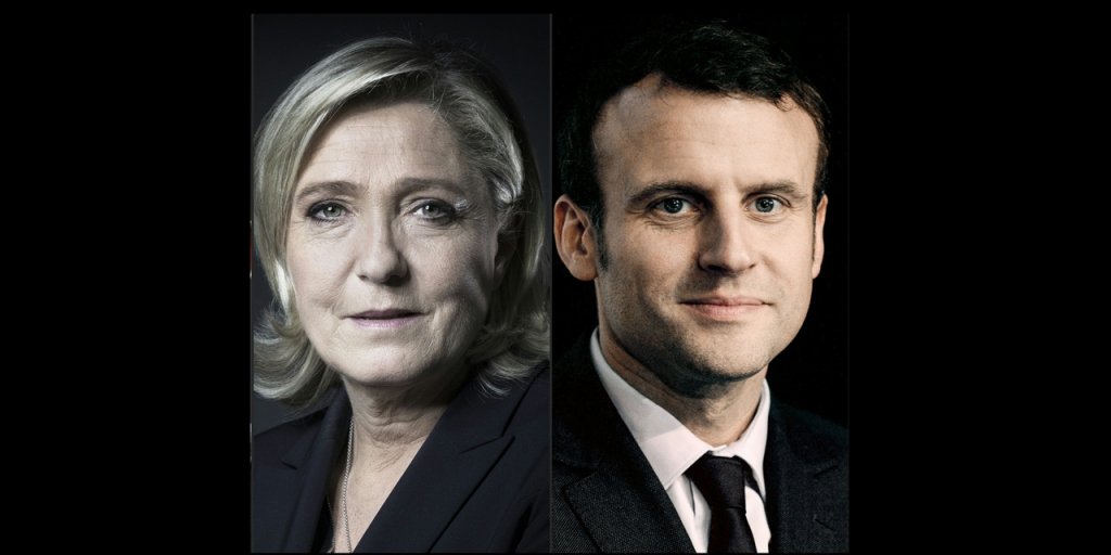  Macron şi Marine Le Pen ar urma să ajungă în al doilea tur la alegerile din Franţa
