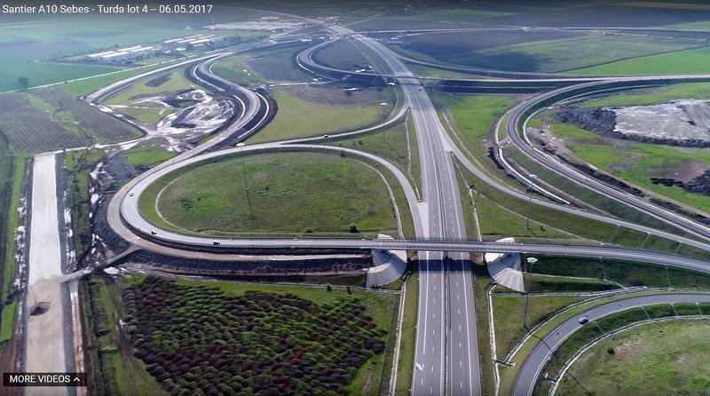  (VIDEO) Imagini spectaculoase realizate cu drona la Nodul de autostradă A10