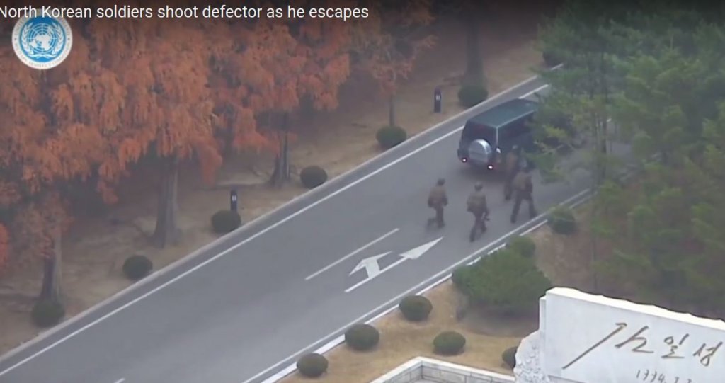  (VIDEO) Imagini dramatice cu momentul dezertării soldatului nord-coreean