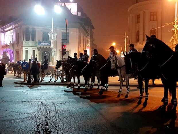  Jandarmeria explica de ce a trimis caii la protestele din Capitala