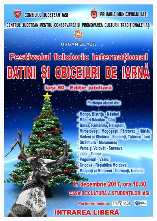  Festivalul folcloric internațional „Datini și obiceiuri de iarnă”, în această duminică la Iași
