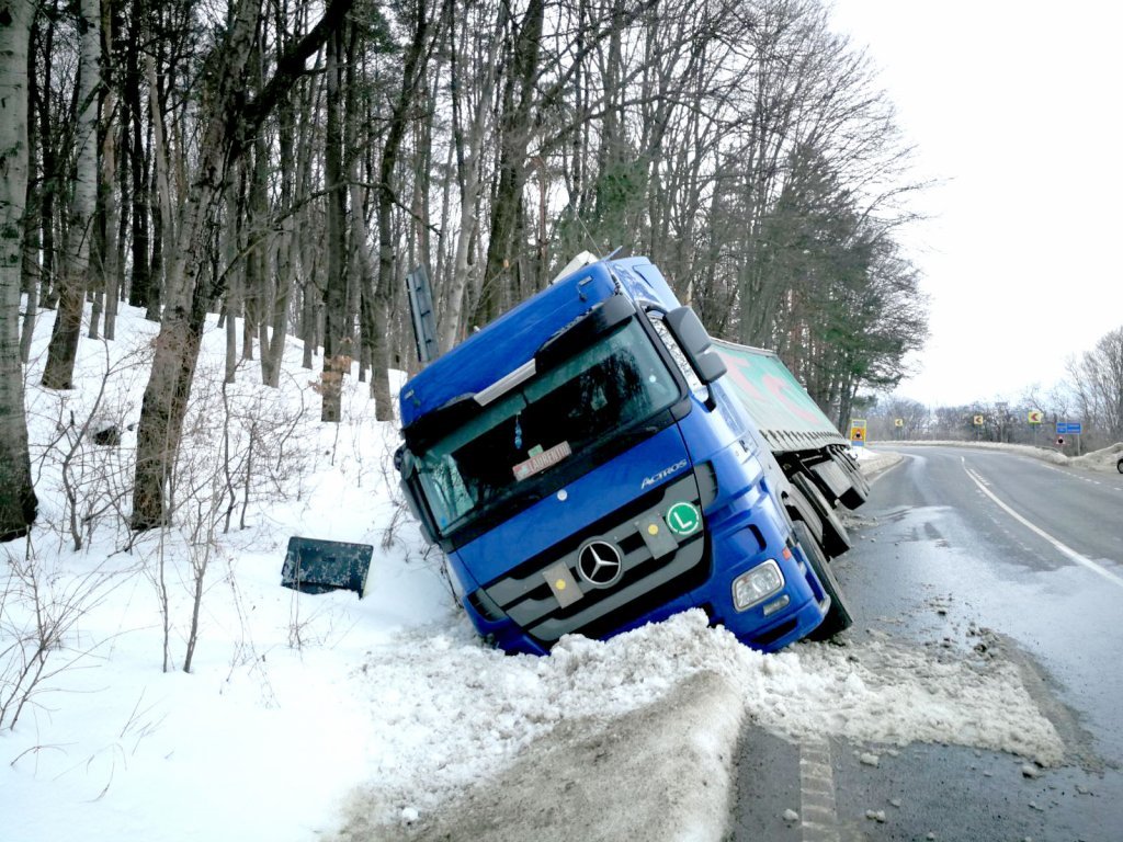  Topirea zăpezii a adus o amendă de mediu celor de la Drumuri Naţionale, după un accident înainte de ninsoare