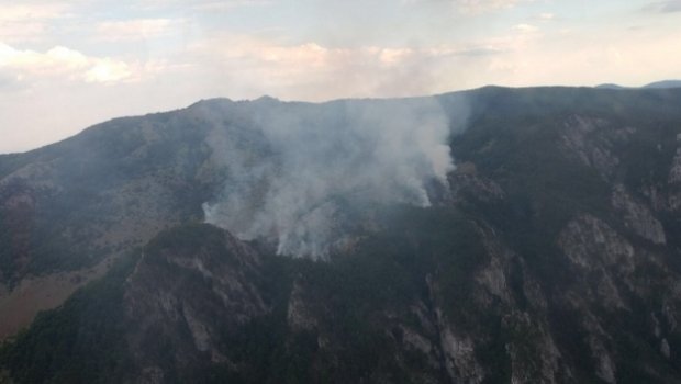  Incendiul din Parcul Național Domogled, izbucnit vineri, s-a extins pe încă un hectar