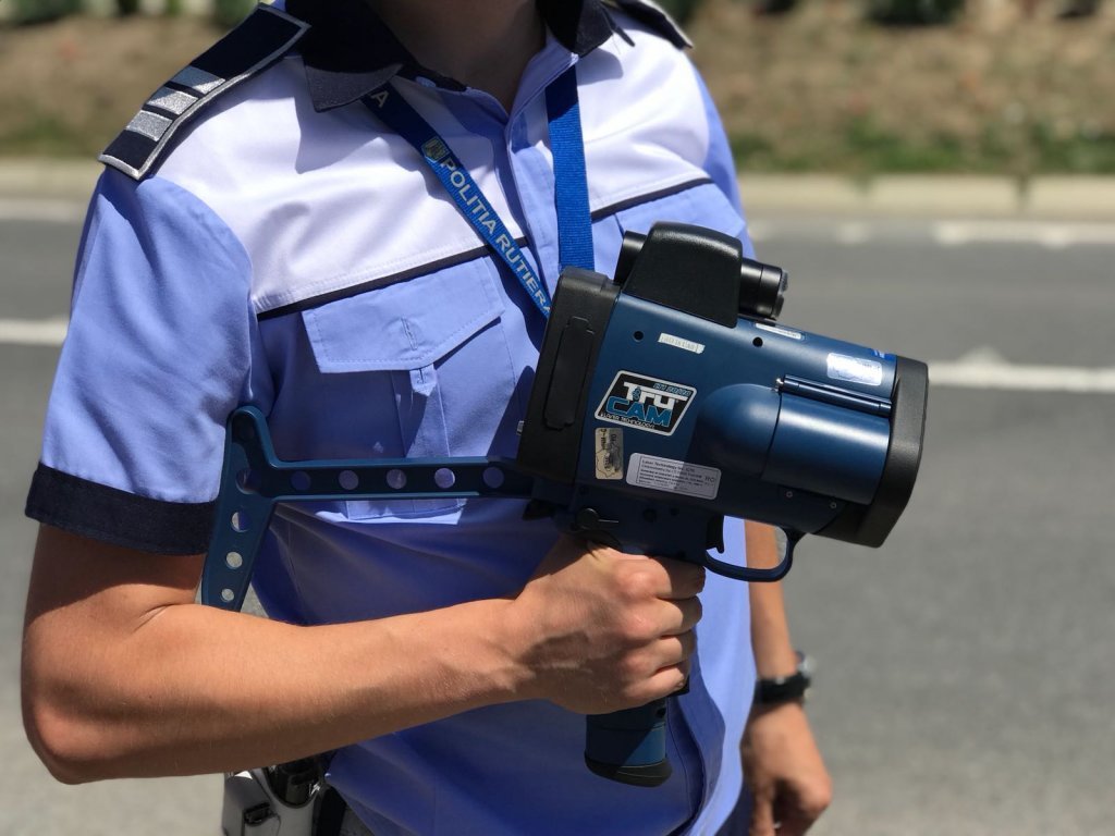  Prima „victimă” a pistolului radar testat astăzi la Iași! Circula cu 83 km/h