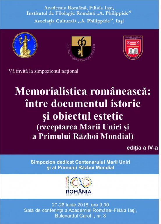  Simpozion naţional organizat de către Institutul de Filologie Română