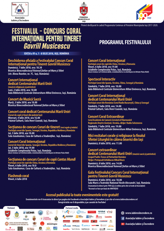  Începe Festivalul – Concurs Coral Internațional pentru Tineret Gavriil Musicescu