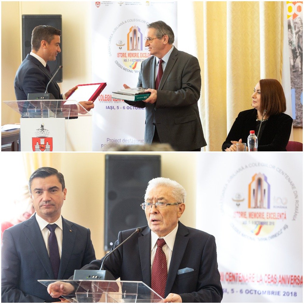  FOTO: Doi cunoscuţi istorici, făcuţi cetăţeni de onoare ai municipiului Iași