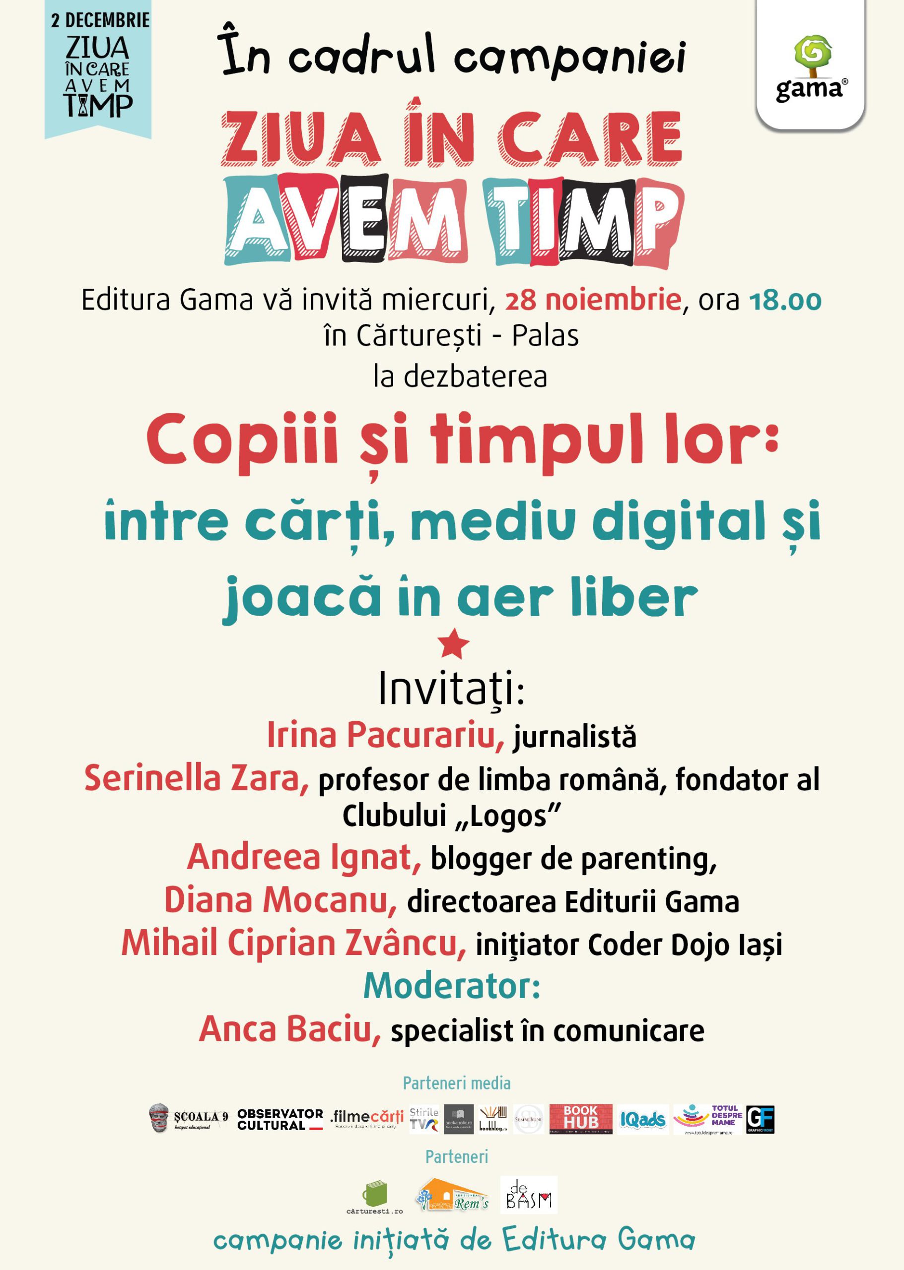  Editura Gama, dezbatere la Iaşi, despre relaţia copiilor cu cartea, mediul digital şi joc