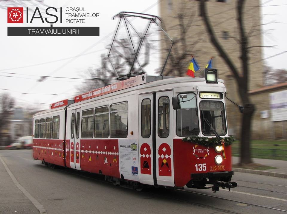  Într-un tramvai din Iași cu traseu special va răsuna joi „Hora Unirii”