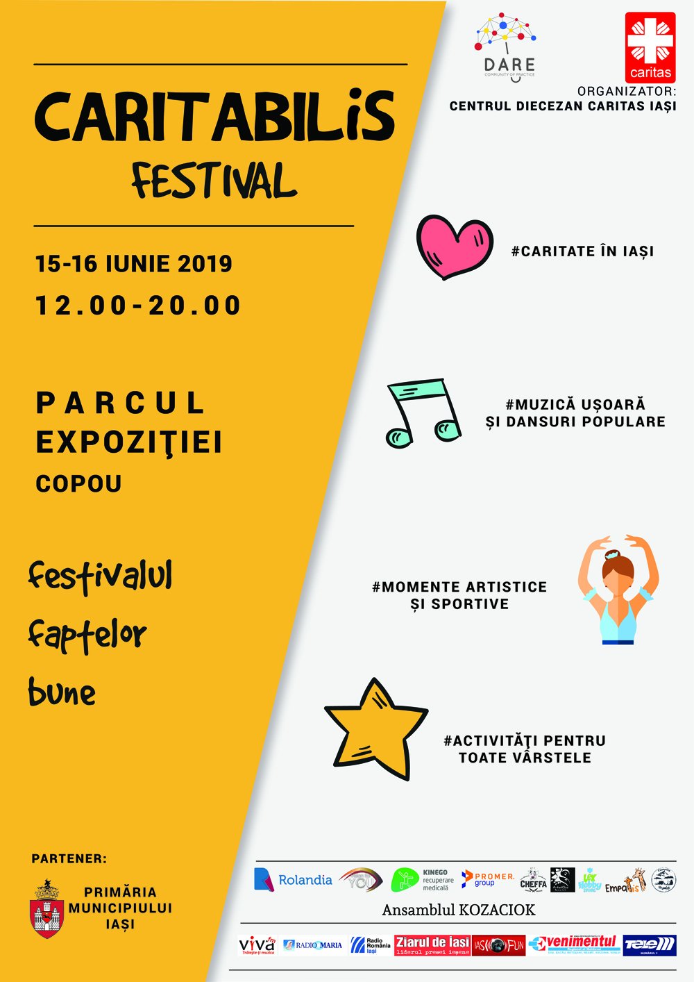  CARITABILiS Festival – Festivalul Faptelor Bune, în weekend în Copou