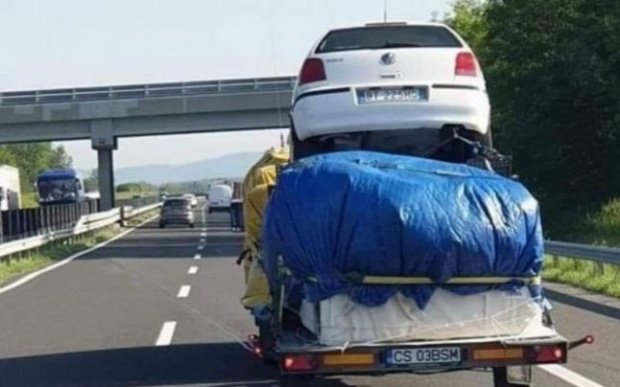  FOTO: Șofer român, ajuns de râsul internetului. Cum a fost surprins pe o autostradă din Ungaria