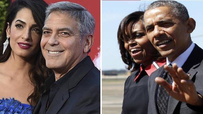  Familia Obama îşi petrece vacanţa în Italia, alături de soţii Clooney