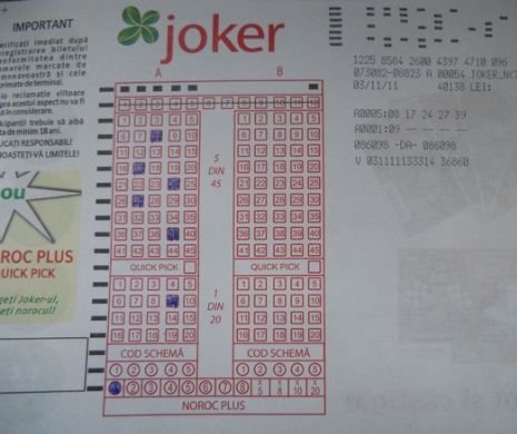  Loteria Română: Report de peste trei milioane de euro la Joker