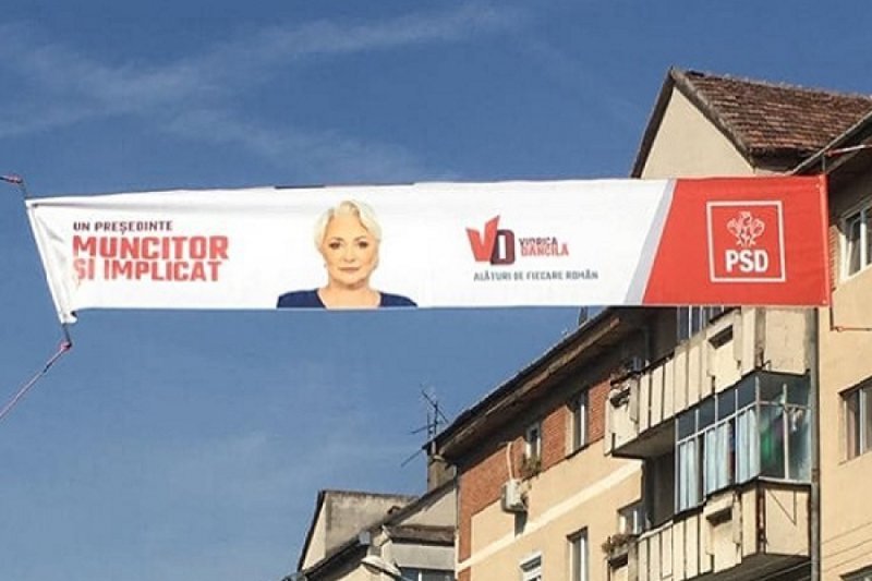  Un primar PSD cere îndepărtarea bannerelor electorale ale Vioricăi Dăncilă