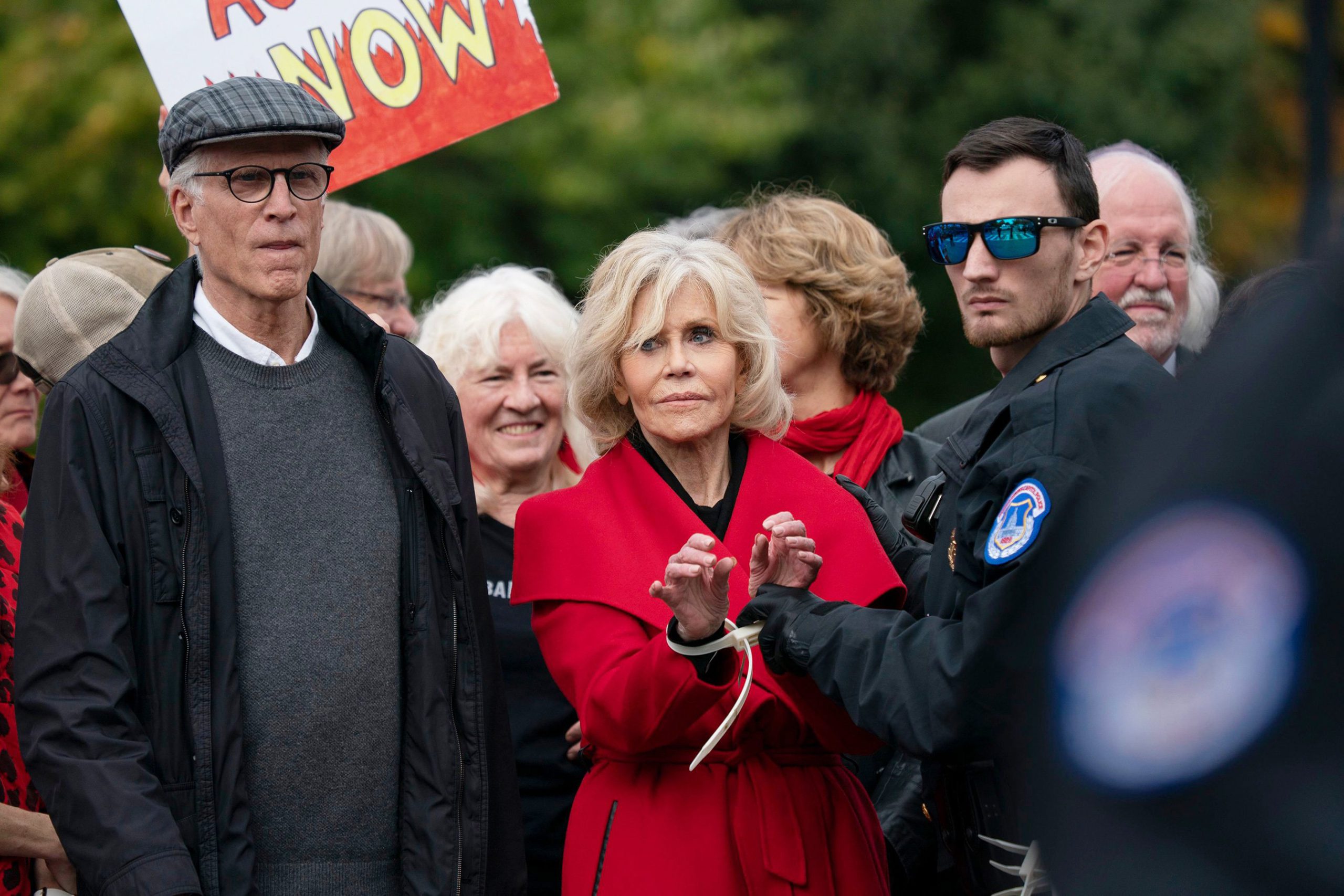  Jane Fonda şi Ted Danson au fost arestaţi în timpul unui protest pe tema schimbărilor climatice