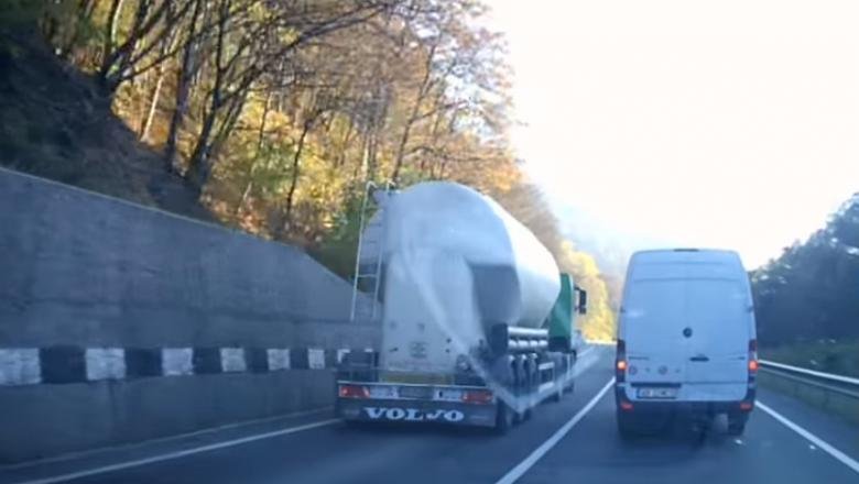  VIDEO  Ce pedeapsă a primit şoferul care a condus periculos o autocisternă în Hunedoara