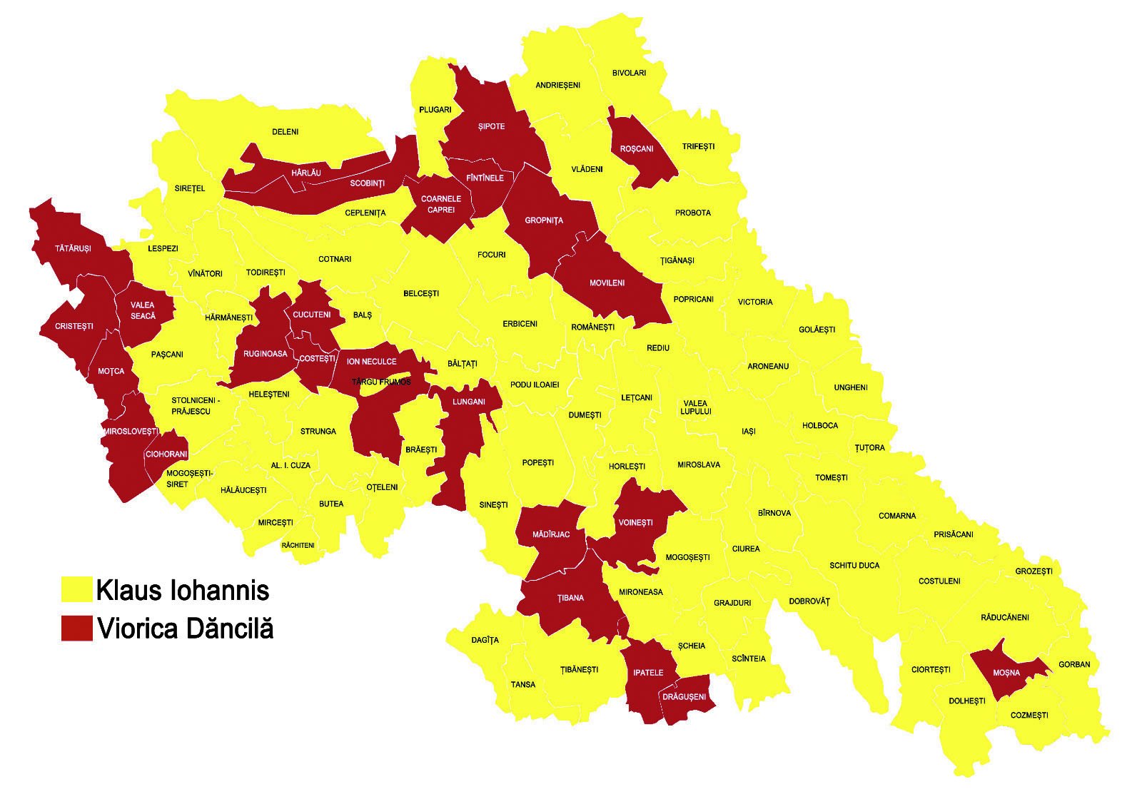  Votul, pe comune. Cum a fost colorat județul de Iohannis și Dăncilă