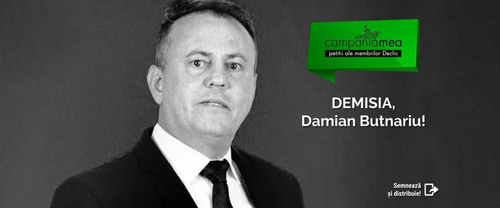  PETITIE prin care se cere demisia lui Damian Butnariu, primarul din Mogosesti