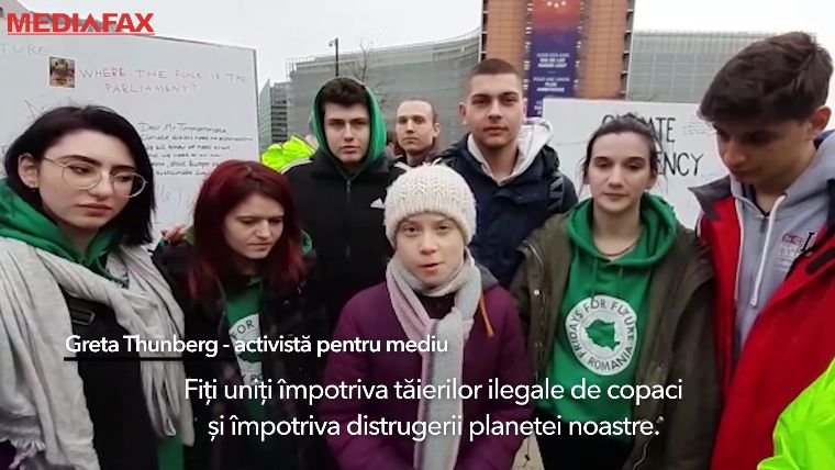  Greta Thunberg, primul mesaj pentru România: Fiţi uniţi împotriva tăierilor ilegale de copaci!