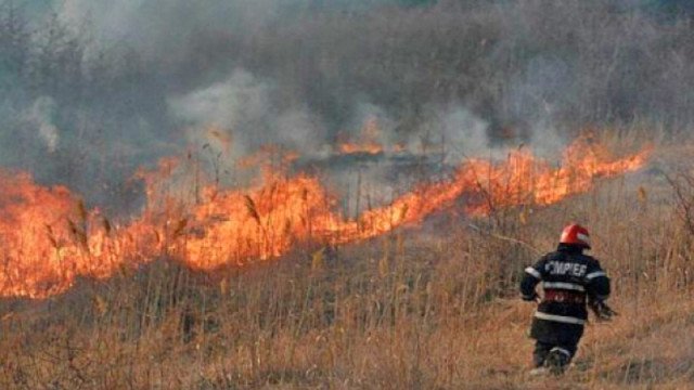  Pompierii, răspândiți pe coclaurile Iașului să stingă numeroase incendii de vegetație