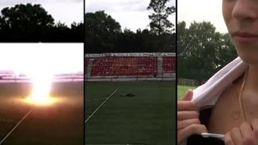  VIDEO Momentul în care un portar rus de fotbal este lovit pe teren de fulger