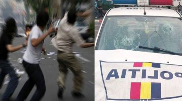  Polițiști atacaţi cu bâtele de zeci de localnici, în Sălaj. Oamenii legii au tras focuri de armă ca să se apere