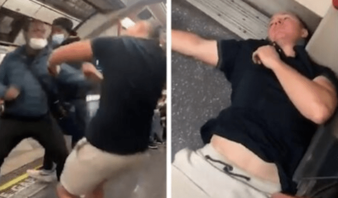  VIDEO: Tânăr făcut KO la metrou, după ce a râs de oamenii care purtau măști de protecție