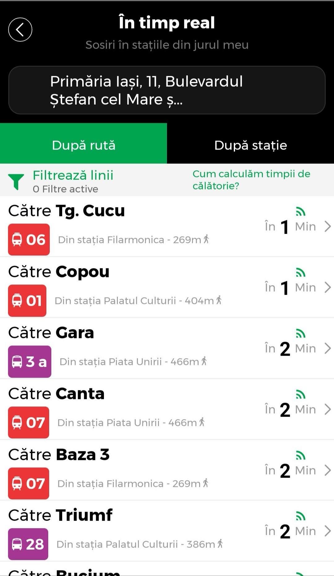  Aflați când vine următorul autobuz în Iași cu aplicația Tranzy. Sunteți rugați să o testați