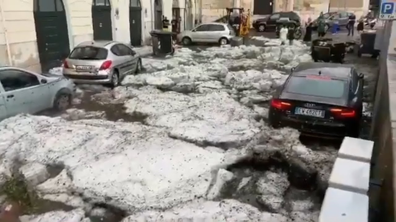  VIDEO: Vreme extremă: Râuri cu gheață, pe străzile din orașul Verona