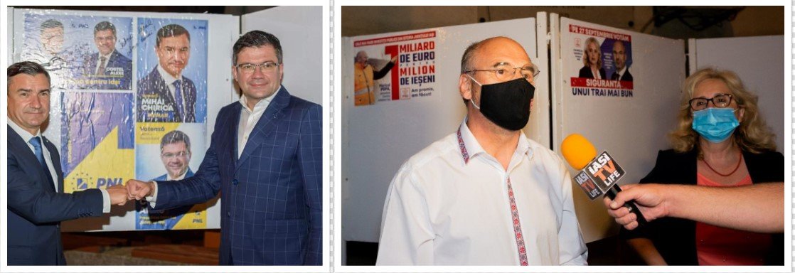  FOTO-Filialele PNL şi PSD Iaşi au dat startul campaniei electorale la miezul nopţii