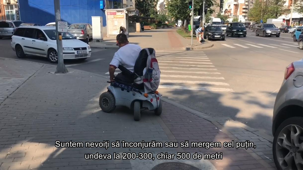 VIDEO: Cum se descurcă persoanele cu dizabilități pe străzile din Iași