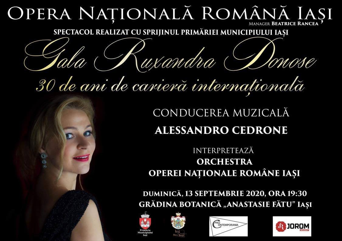  Renumita mezzosporană Ruxandra Donose, în spectacolul de gală la închiderea stagiunii estivale a Operei ieșene