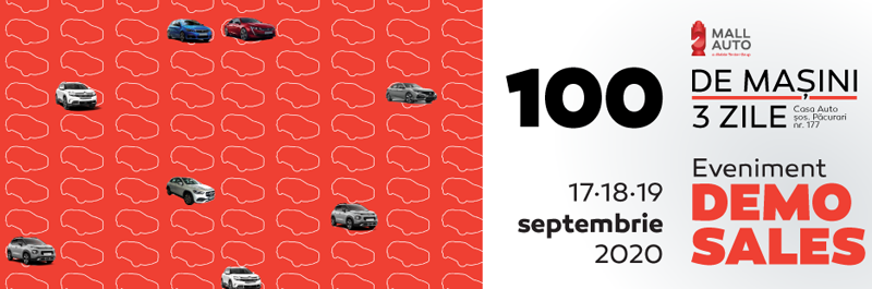  3 zile de reduceri imbatabile la 100 de mașini demonstrative de la 13 brand-uri reprezentate de Casa Auto