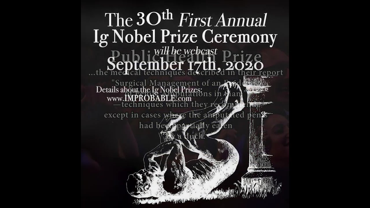  VIDEO: Lista premiilor Ig Nobel acordate anul acesta. Cele mai trăsnite cercetări