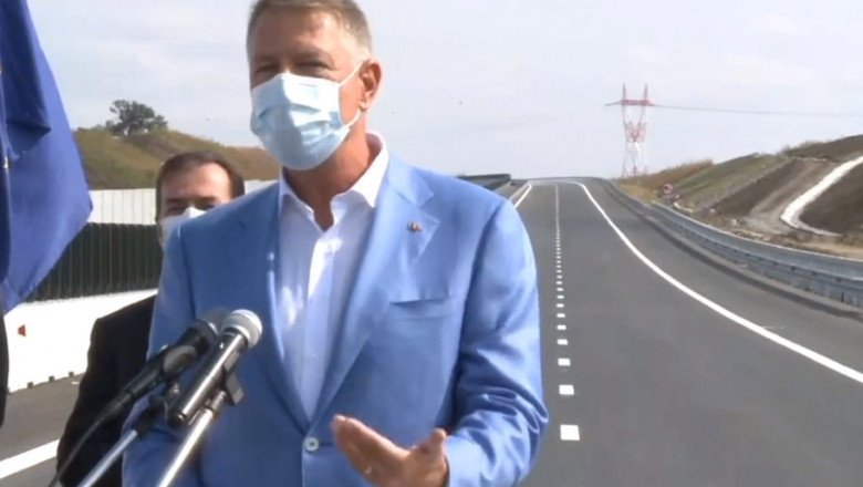  Iohannis, la inaugurarea unui sector de autostradă: De fapt, nu prea s-a vrut să se dezvolte infrastructura