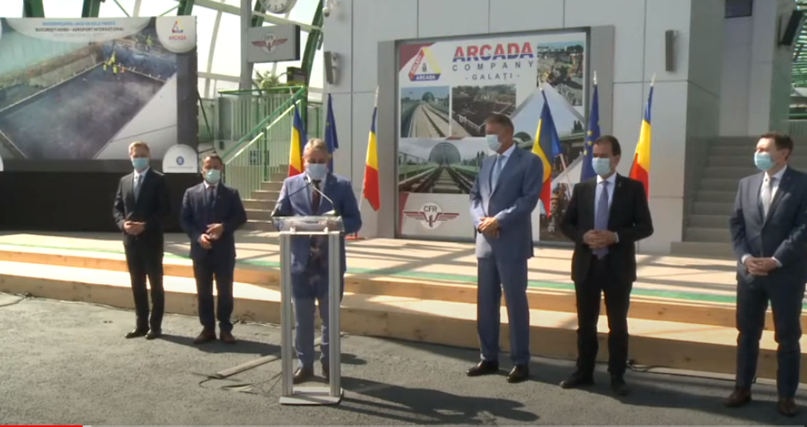  VIDEO: Iohannis și Orban au inaugurat trenul către aeroport care va începe să circule din 12 decembrie