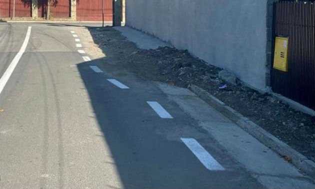  Marcaje stradale făcute în funcție de gunoaie, în Valea Lupului
