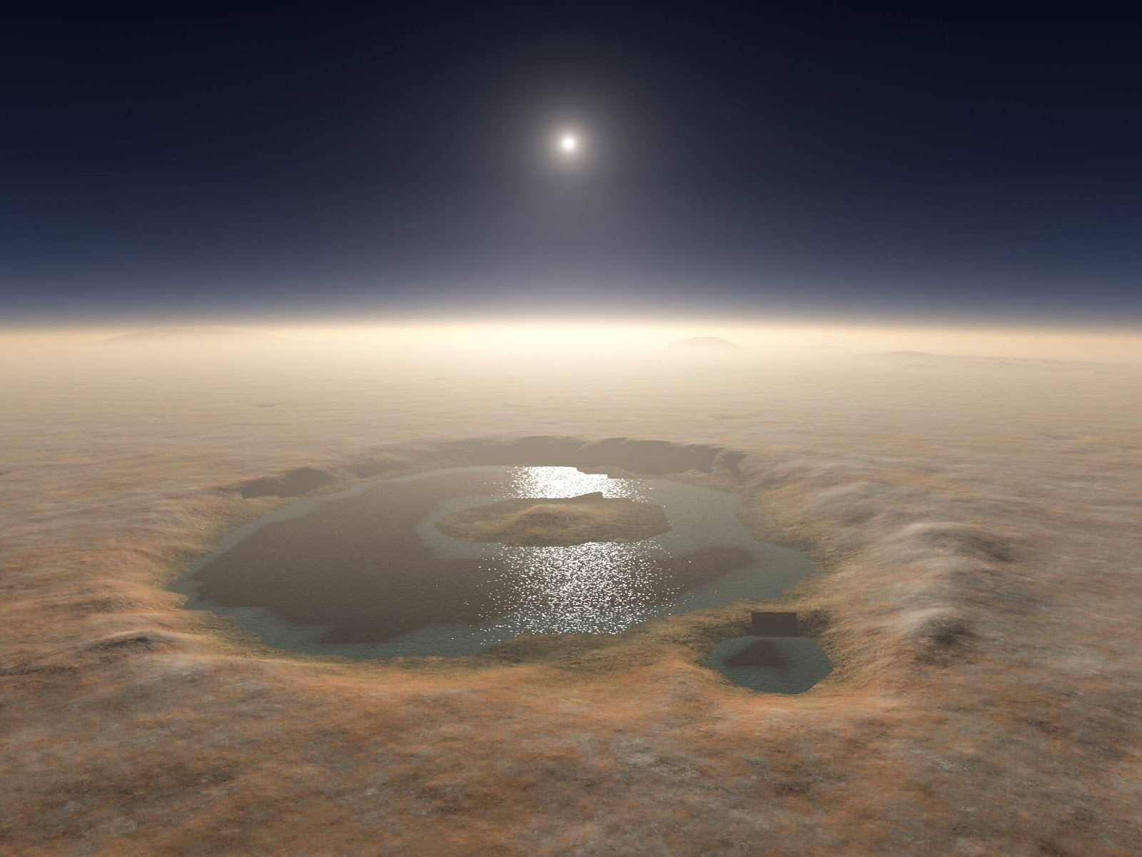  Lacuri subterane cu apă lichidă, descoperite pe Marte