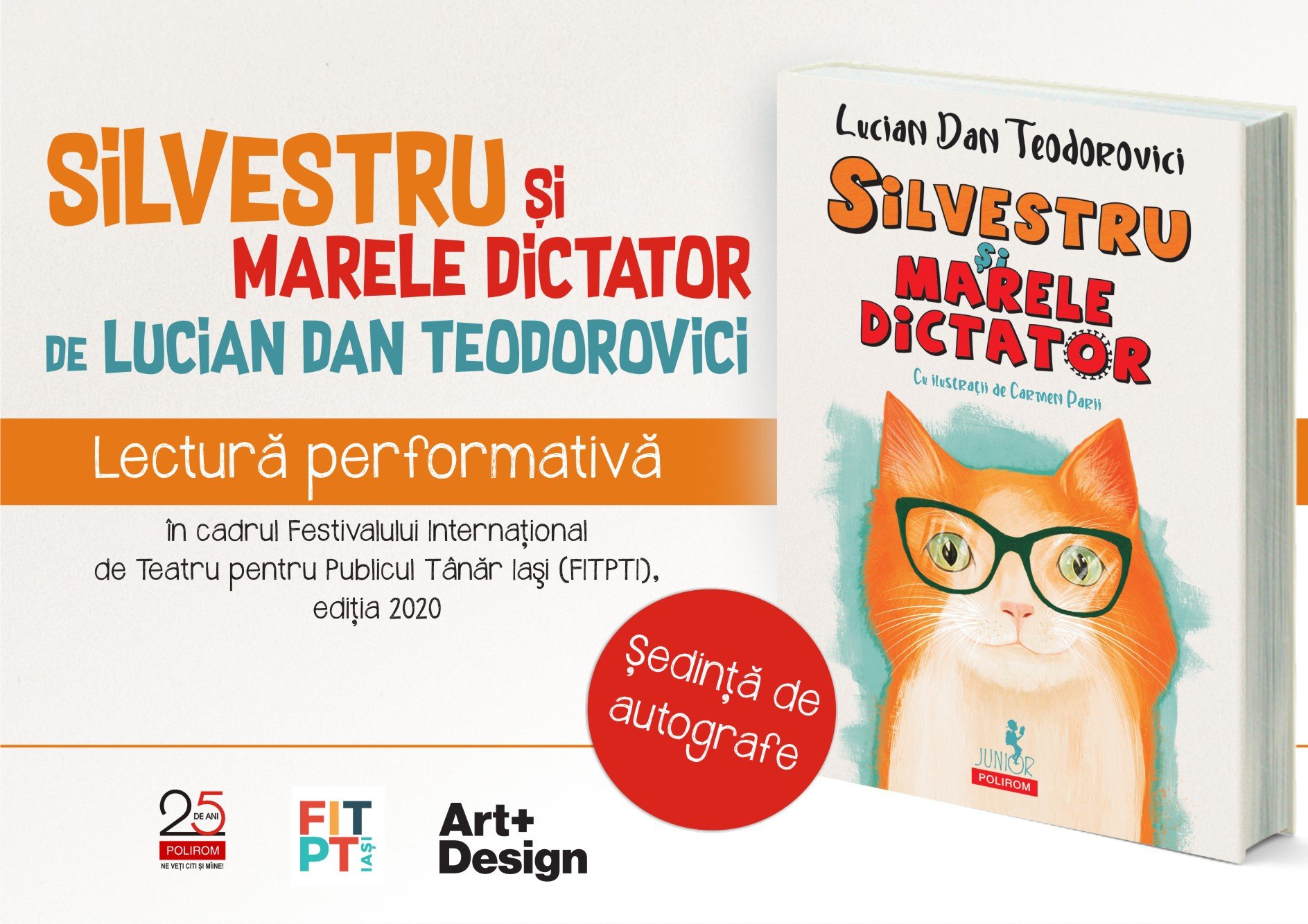  Lectură-teatru a unei cărți de copii semnată de scriitorul ieșean Lucian Dan Teodorovici