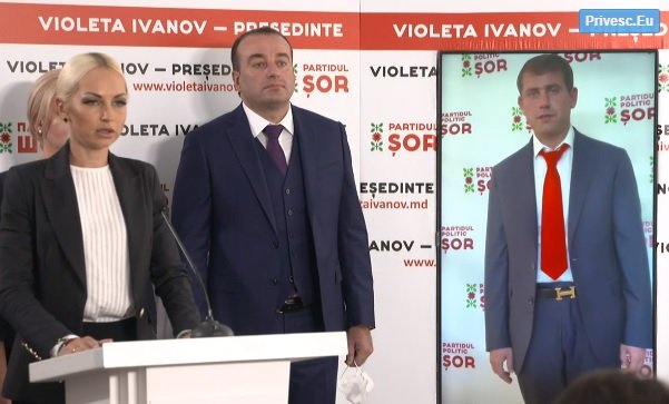  Dat în urmărire internaţională, Ilan Șor a apărut pe un ecran la lansarea campaniei electorale