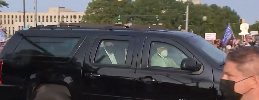  VIDEO: Trump a părăsit spitalul și s-a plimbat cu mașina pentru a-şi saluta susţinătorii