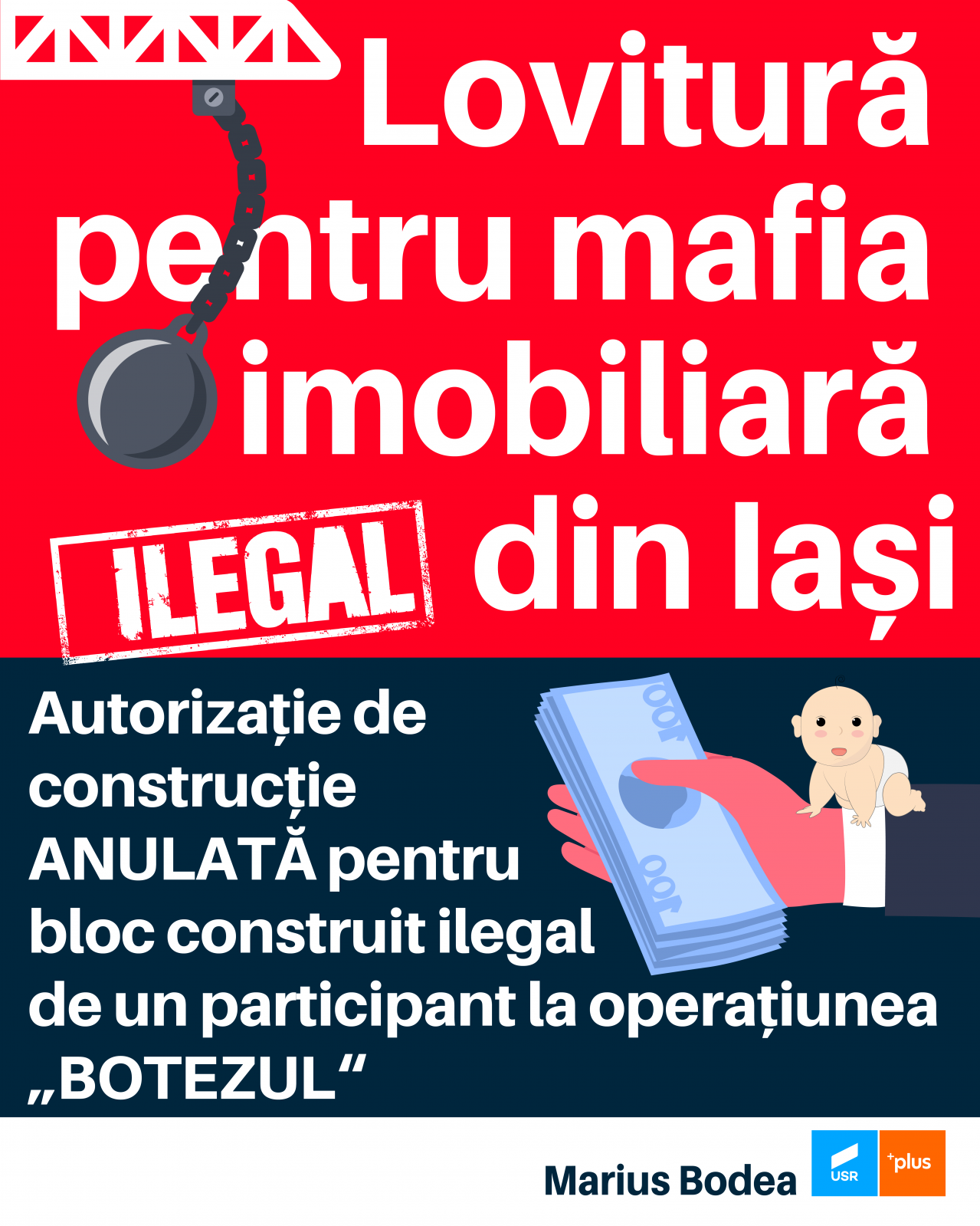  Marius Bodea (deputat USR): Lovitură pentru mafia imobiliară din Iași! Instanța a anulat autorizația pentru un bloc construit ilegal de unul dintre sponsorii imobiliari ai primarului Chirica (P)