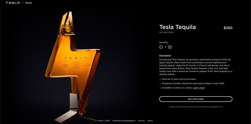  Tesla a lansat propria sa marcă de tequila, la 250 de dolari sticla, care s-a epuizat rapid