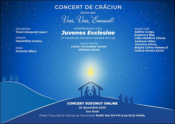  Tinerii catolici ieşeni au pregătit un inedit concert de colinde pe 20 decembrie